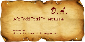 Dömötör Attila névjegykártya