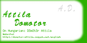 attila domotor business card